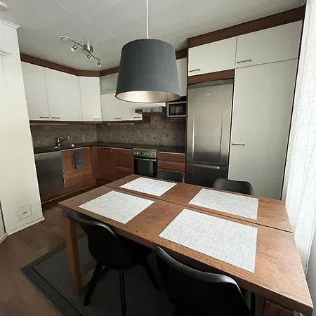 Rauhallinen Ilmastoitu Paritalo, Sauna, Terassi, Autokatos Daire